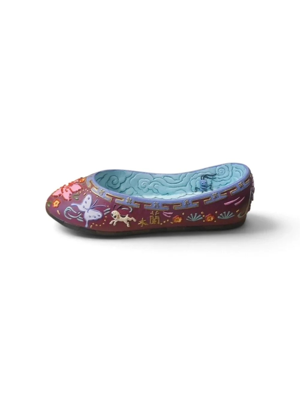 Vintage Mulan Decorative Ceramic Little Shoe